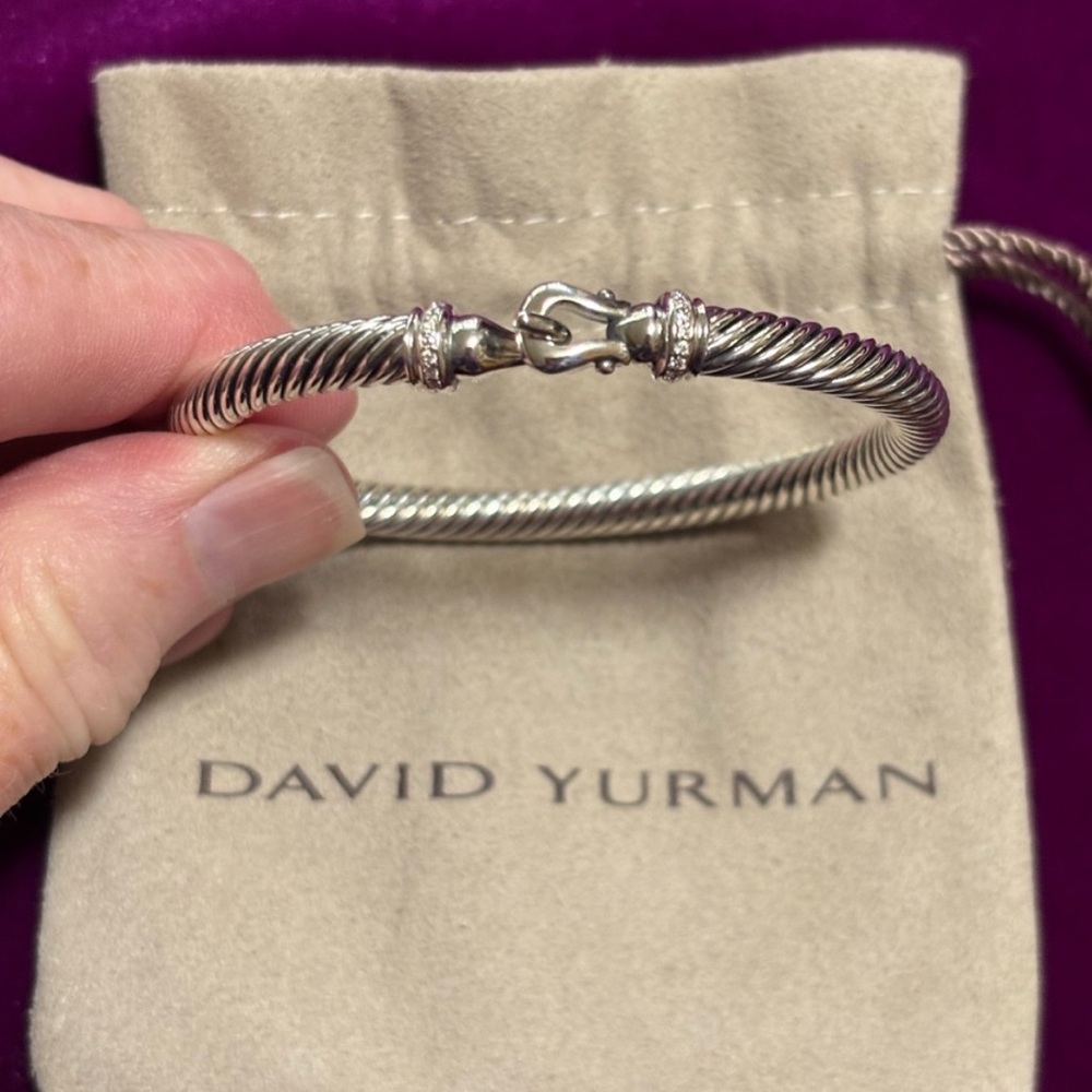 David Yurman Sterling Silver Cable Bracelet - Silver 5mm